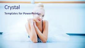  Presentation with ballet - Audience pleasing slides consisting of dress impress - ballet concept portrait backdrop and a sky blue colored foreground