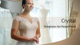  Presentation with wedding - PPT theme having dress in a wedding salon background and a  colored foreground