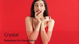  Presentation with decision - Audience pleasing PPT layouts consisting of dress isolated over red backdrop and a red colored foreground