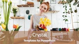  Presentation with young - Cool new PPT theme with dress looking camera while collecting backdrop and a  colored foreground