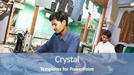  Presentation with apparel industry - Colorful presentation enhanced with apparel industry - portrait of two indian man backdrop and a teal colored foreground
