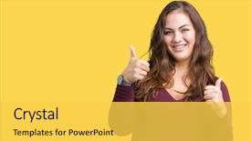  Presentation with plus size fashion model - Amazing presentation theme having dress over isolated background success backdrop and a  colored foreground