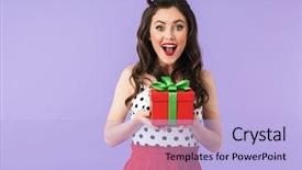  Presentation with retro television knobs isolated - Beautiful PPT layouts featuring dress rejoicing while holding birthday backdrop and a light blue colored foreground