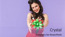  Presentation with retro television knobs isolated - PPT theme consisting of dress rejoicing while holding birthday background and a light blue colored foreground