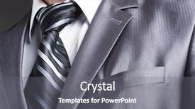  Presentation with crime thriller suit and tie - Presentation design having dress shirt - businessman in suit background and a gray colored foreground
