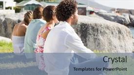  Presentation with person looking out in nature - Colorful presentation theme enhanced with dress shirt - gorgeous friends looking backdrop and a  colored foreground