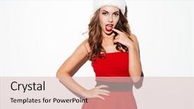  Presentation with meeting red white blue - Colorful PPT layouts enhanced with dress standing isolated over white backdrop and a lemonade colored foreground