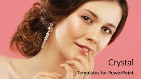  Presentation with pink wedding - Cool new theme with dress studio portrait over pink backdrop and a coral colored foreground