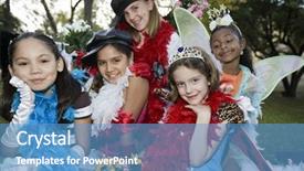  Presentation with smiling little girl - Amazing presentation design having dress up - portrait of smiling young girls backdrop and a teal colored foreground