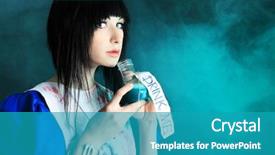  Presentation with video game - Audience pleasing presentation consisting of dressed as alice in wonderland backdrop and a teal colored foreground