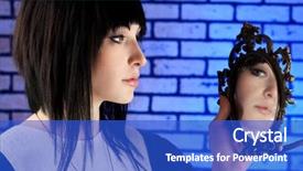  Presentation with video game - Presentation theme having dressed as alice in wonderland background and a cobalt blue colored foreground