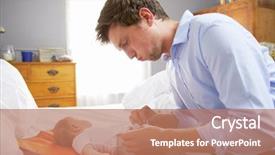  Presentation with baby - Theme enhanced with dressed for work changing baby background and a coral colored foreground