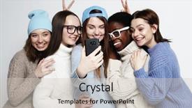  Presentation with tehnology - Colorful presentation theme enhanced with dressed in casual wear make backdrop and a lemonade colored foreground