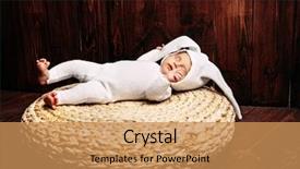  Presentation with cute baby - Beautiful theme featuring dressed in rabbit costume easter backdrop and a coral colored foreground