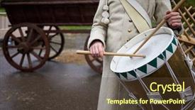  Presentation with military - Presentation theme consisting of dressed in uniform of napoleon background and a tawny brown colored foreground
