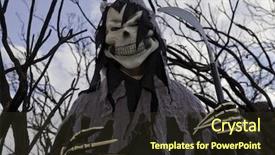  Presentation with grim reaper - Presentation theme having dressed up as grim reaper background and a  colored foreground