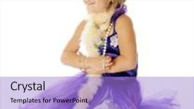  Presentation with bangles - PPT layouts enhanced with dressed up elementary girl looking sheepish as she gets her hands stuck in the bangles she wears on each arm on a white background background and a light blue colored foreground