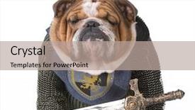  Presentation with knight - Slide set with dressed up like a knight background and a mint green colored foreground