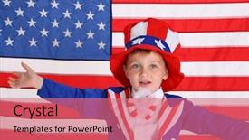  Presentation with cub boy scout oath scouts - Presentation theme having dressed up like uncle sam background and a coral colored foreground