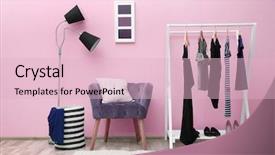  Presentation with interior design cafeteria - Slides featuring dressing - beautiful interior of room background and a lemonade colored foreground