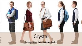  Presentation with school children - Slide set consisting of dressing formal - collage of children in different background and a soft green colored foreground