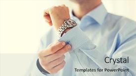  Presentation with clothing - Colorful slide set enhanced with dressing formal - people business fashion and clothing backdrop and a light gray colored foreground