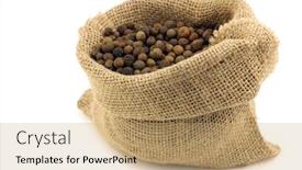  Presentation with allspice - Presentation theme with dried-allspice-jamaica-pepper background and a coral colored foreground