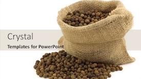 Presentation with allspice - PPT theme having dried-allspice-jamaica-pepper background and a gold colored foreground