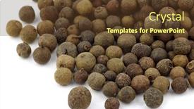 Presentation with allspice - Audience pleasing slide set consisting of dried-allspice-jamaica-pepper backdrop and a tawny brown colored foreground