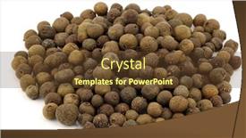  Presentation with allspice - Presentation design featuring dried-allspice-jamaica-pepper background and a tawny brown colored foreground