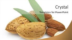  Presentation with almonds - Amazing PPT layouts having dried almonds backdrop and a white colored foreground