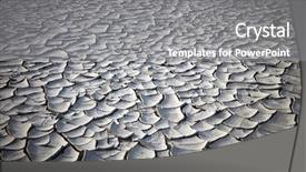  Presentation with desolate cracked earth landscape - Colorful PPT layouts enhanced with dried and cracked earth background backdrop and a  colored foreground