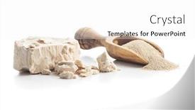  Presentation with yeast - PPT theme with dried-and-fresh-yeast-blocks background and a white colored foreground