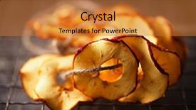  Presentation with sliced fresh papaya on wooden - Amazing presentation having dried apple slices and wooden backdrop and a  colored foreground