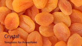  Presentation with apricot - Slide set enhanced with dried apricot fruit forming background and a gold colored foreground