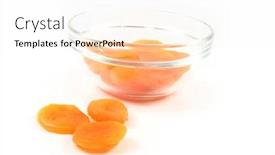  Presentation with apricot - PPT layouts featuring dried-apricot-fruits-isolated-over background and a white colored foreground