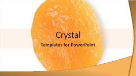  Presentation with dried banana chips - Colorful presentation enhanced with dried apricot on white background backdrop and a yellow colored foreground