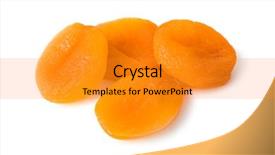  Presentation with frames isolated on white brown - Theme having dried apricots isolated on white background and a gold colored foreground