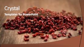 Presentation with barberry - Slides having dried barberry berberis vulgaris background and a red colored foreground
