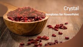  Presentation with barberry - Audience pleasing theme consisting of dried barberry berberis vulgaris backdrop and a coral colored foreground