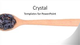  Presentation with barberry - Slides with dried barberry in spoon background and a white colored foreground