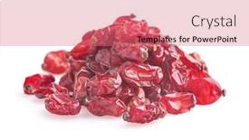  Presentation with berberis - Slide deck with dried-berberis-in-closeup background and a coral colored foreground