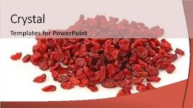  Presentation with berberis - Beautiful presentation theme featuring dried berberis isolated on white backdrop and a lemonade colored foreground