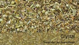  Presentation with flavor - Audience pleasing presentation design consisting of dried blend italian seasoning backdrop and a gold colored foreground