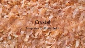  Presentation with dental full metal crown - Slide set consisting of dried bonito flakes full frame background and a coral colored foreground