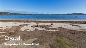  Presentation with seagrass - Colorful presentation theme enhanced with dried brown seagrass seaweed washed backdrop and a violet colored foreground