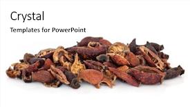  Presentation with rose hips - Beautiful slides featuring dried cherokee rose hips used backdrop and a white colored foreground