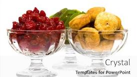  Presentation with kiwi - Cool new presentation theme with dried cherry fig and kiwi backdrop and a white colored foreground