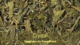  Presentation with tea leaves - Slide set consisting of dried-chinese-lung-ching-tea background and a tawny brown colored foreground