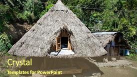  Presentation with philippine - Slide deck featuring dried clothes in palawan philippines background and a tawny brown colored foreground